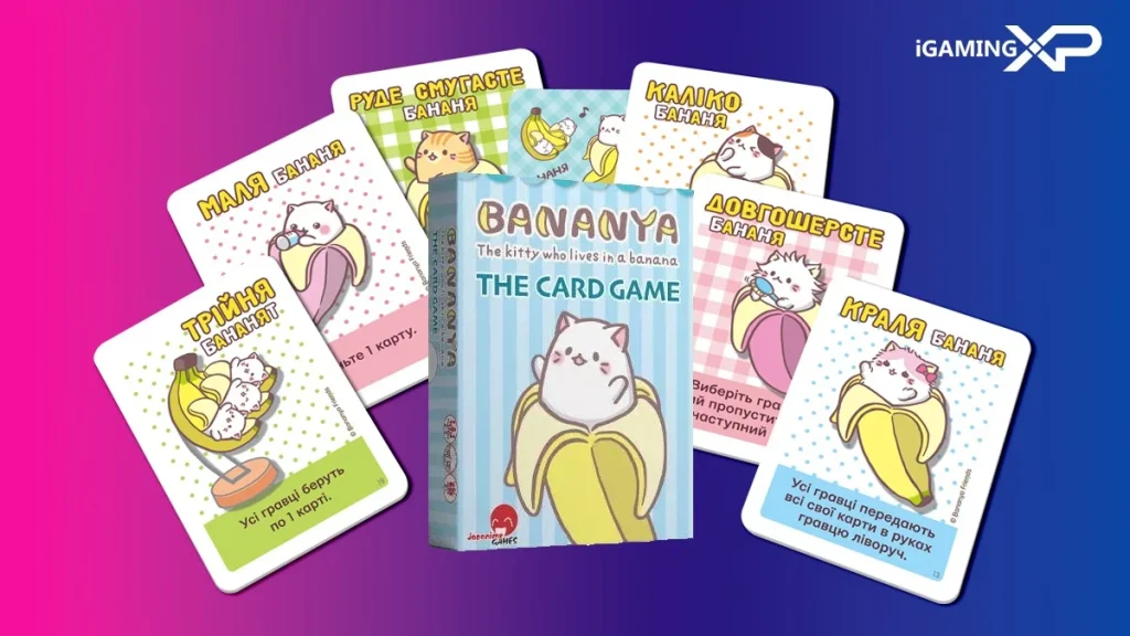 How to play Bananya card game featuring adorable cats in bananas.