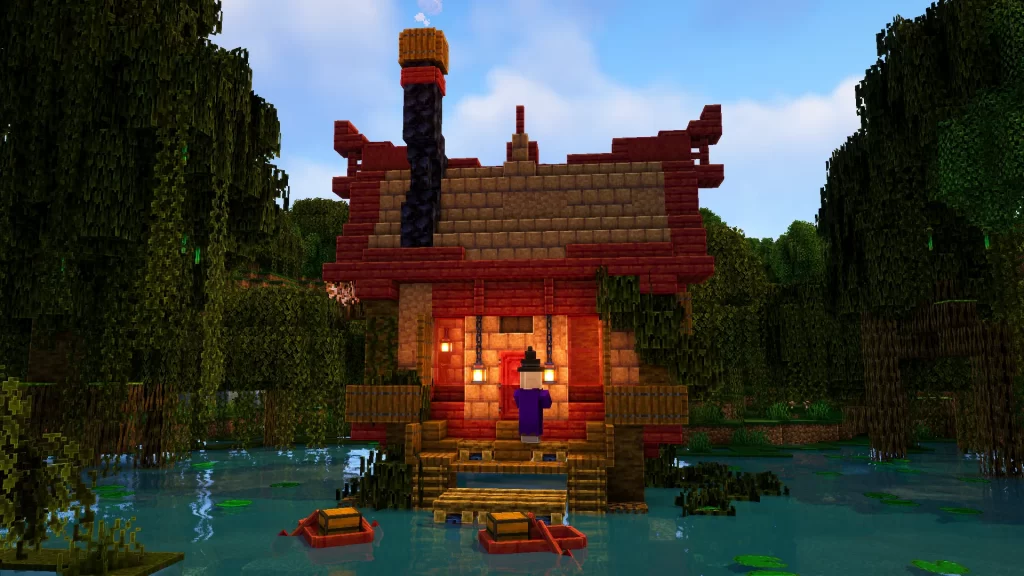 Swamp House with Phantoms - Halloween In Minecraft